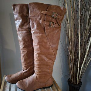 Over the Knee Brown Boots